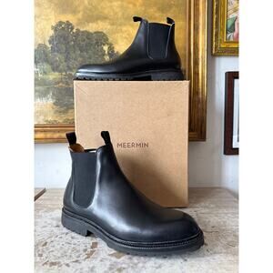 Meermin Black Calf Rod Chelsea Boots Men’s Size 9.5